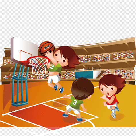 Gambar kartun main basket  Bola Basket Tim